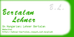 bertalan lehner business card